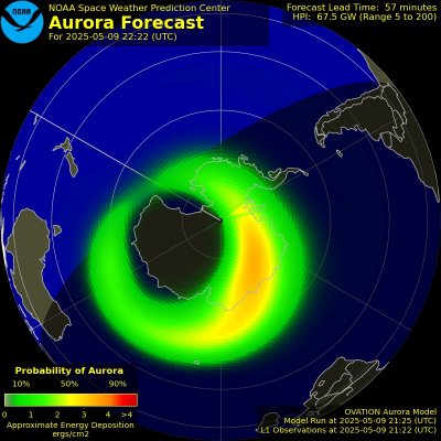 Current Southern hemispheric power input map