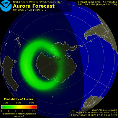 Current Southern hemispheric power input map