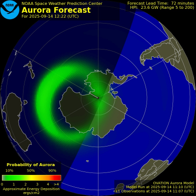 Current Southern hemispheric power input map