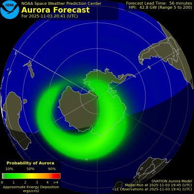 Current Southern hemispheric power input map