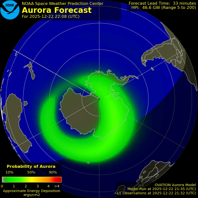 Current Southern hemispheric power input map