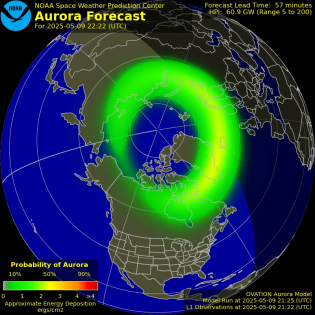 Current Northern hemispheric power input map