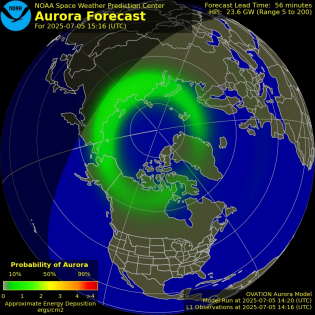 Current Northern hemispheric power input map