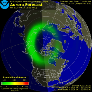 Current Northern hemispheric power input map