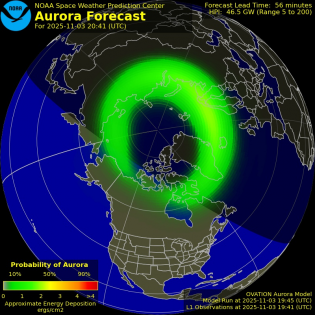 Current Northern hemispheric power input map