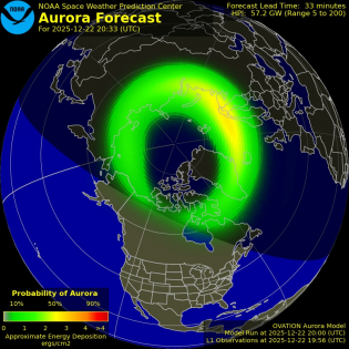 Current Northern hemispheric power input map