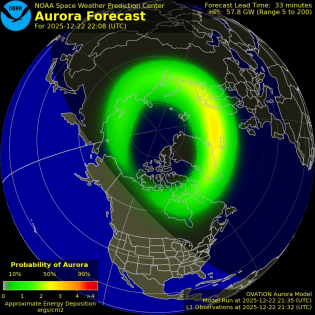 Current Northern hemispheric power input map