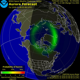 Current Northern hemispheric power input map