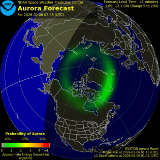 Current Northern hemispheric power input map